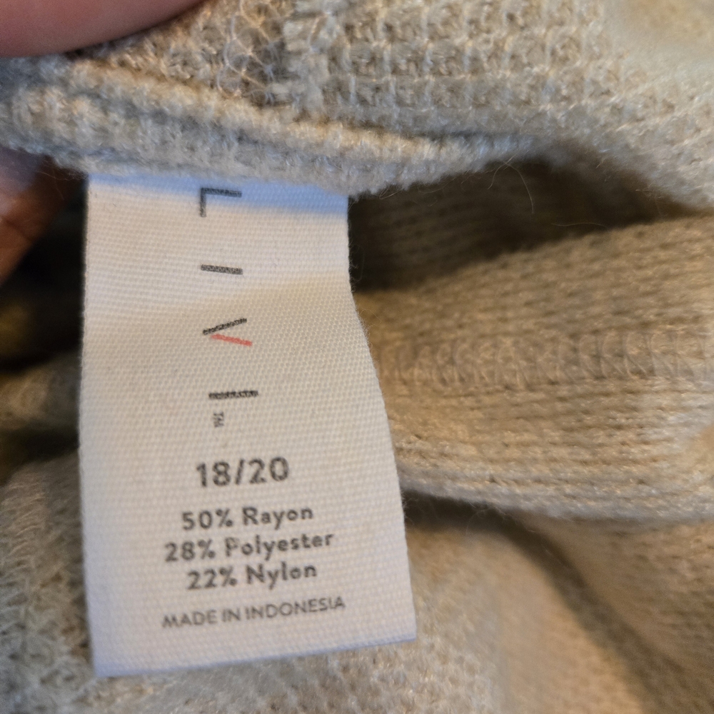 Lane Bryant LIVI Cream Oversized Hooded Poncho Sweater Size 18/20 - Picture 8 of 8